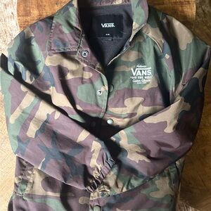 Vans Kids Camo Windbreaker Jacket - Green Brown